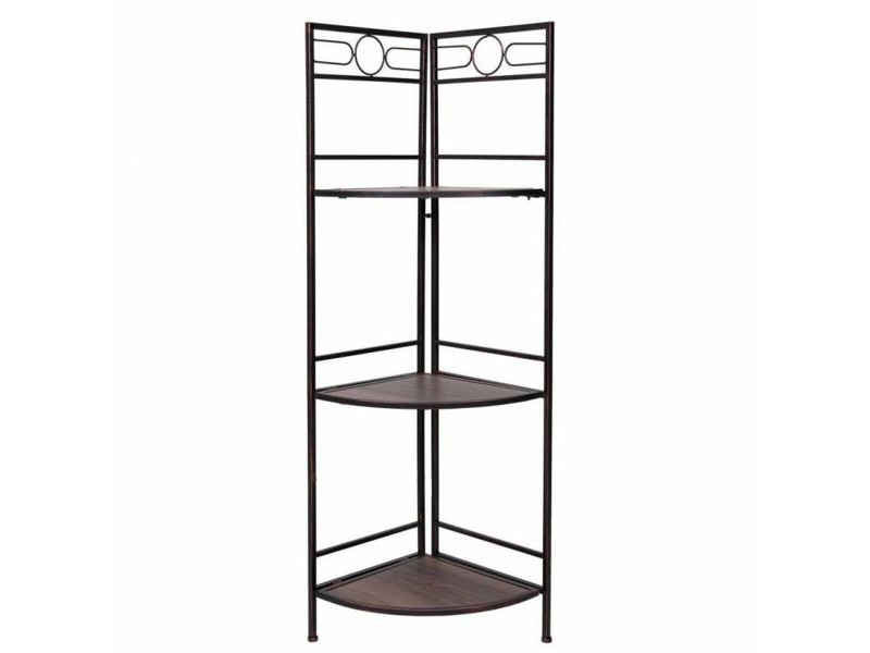Ъглови Шкафове Alexandra House Living Черен Златен Метал Дървен MDF 36 x 126 x 50 cm