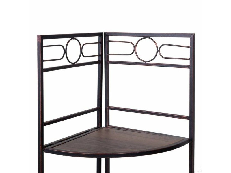 Ъглови Шкафове Alexandra House Living Черен Златен Метал Дървен MDF 36 x 126 x 50 cm