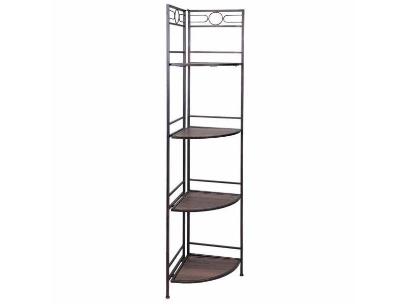 Ъглови Шкафове Alexandra House Living Черен Златен Метал Дървен MDF 36 x 165 x 50 cm