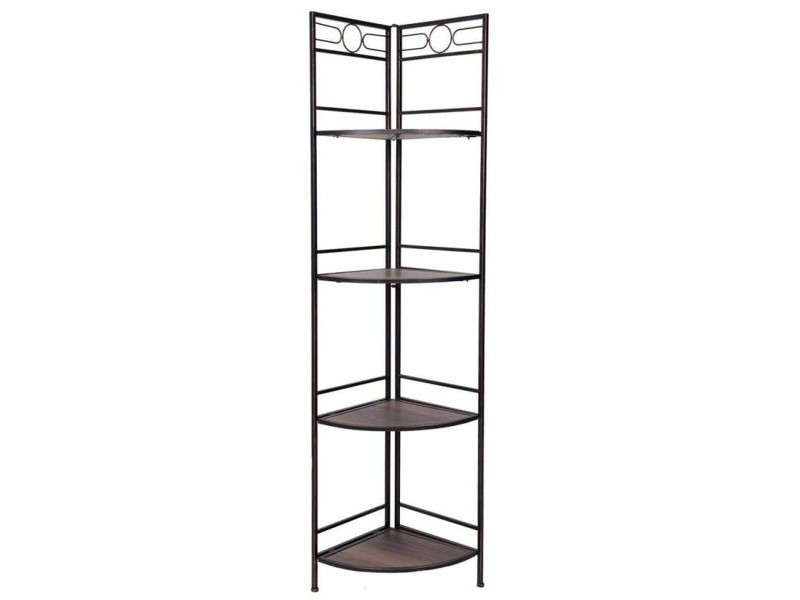 Ъглови Шкафове Alexandra House Living Черен Златен Метал Дървен MDF 36 x 165 x 50 cm
