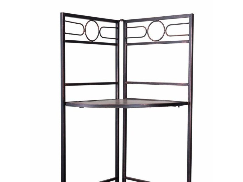 Ъглови Шкафове Alexandra House Living Черен Златен Метал Дървен MDF 36 x 165 x 50 cm
