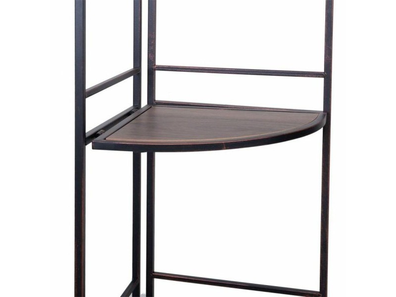 Ъглови Шкафове Alexandra House Living Черен Златен Метал Дървен MDF 36 x 165 x 50 cm