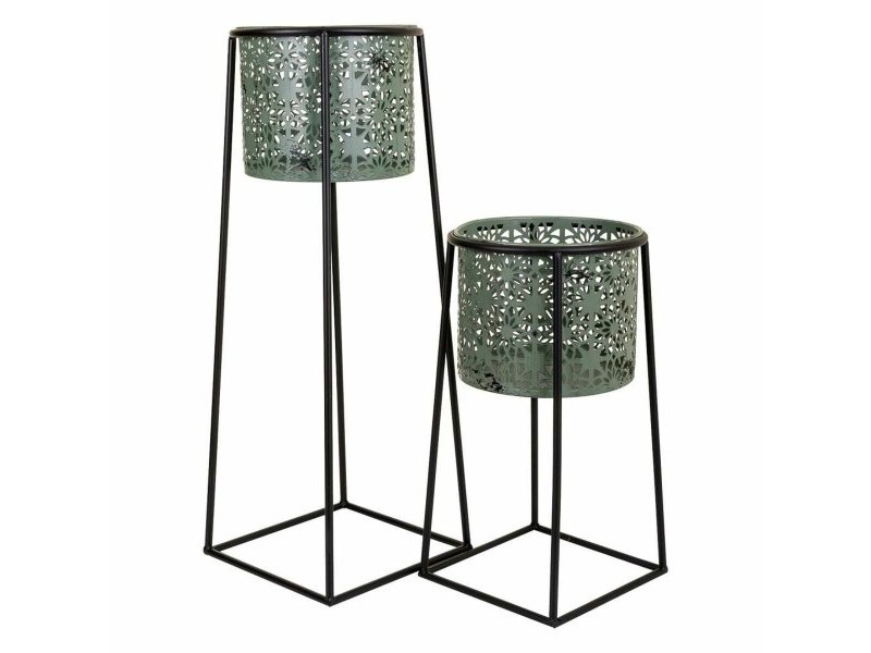 Комплект саксии Alexandra House Living Син Черен Метал 23 x 45 x 23 cm 26 x 70 x 26 cm 2 Части Комплект саксии Alexandra House Living Син Черен Метал 23 x 45 x 23 cm 26 x 70 x 26 cm 2 Части