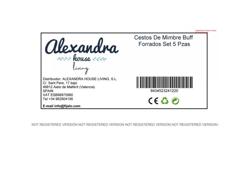 Игра на Кошници Alexandra House Living 32 x 17 x 42 cm 26,5 x 19,5 x 14,5 cm 22 x 15 x 12 cm плетена ракита 5 Части