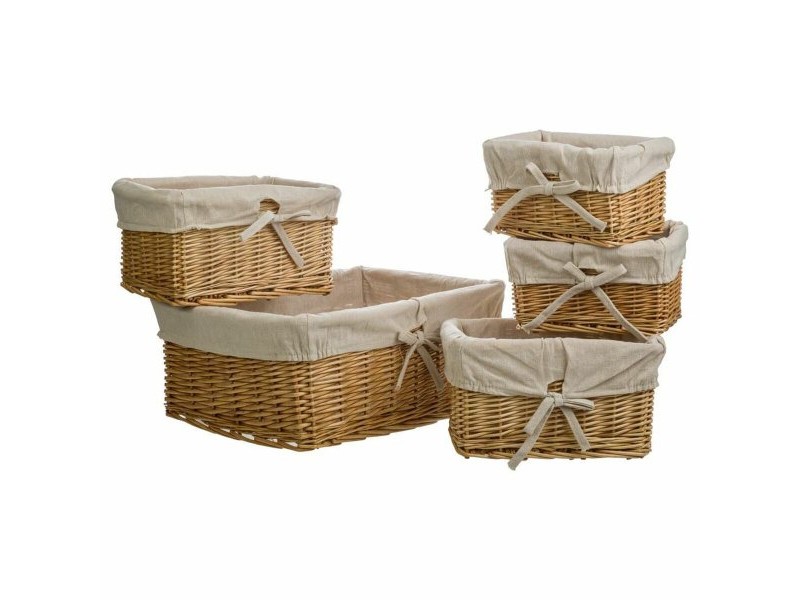 Игра на Кошници Alexandra House Living 32 x 17 x 42 cm 26,5 x 19,5 x 14,5 cm 22 x 15 x 12 cm плетена ракита 5 Части