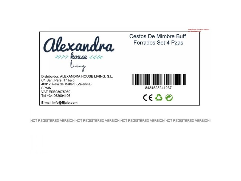 Игра на Кошници Alexandra House Living 33 x 18 x 47 cm 40,5 x 28 x 16 cm 22 x 17,5 x 14 cm плетена ракита 4 Части