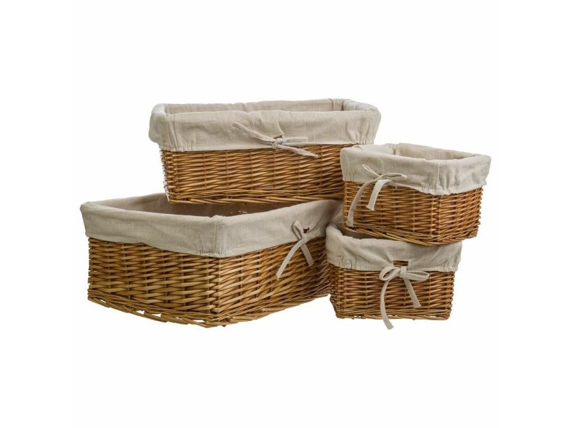 Игра на Кошници Alexandra House Living 33 x 18 x 47 cm 40,5 x 28 x 16 cm 22 x 17,5 x 14 cm плетена ракита 4 Части