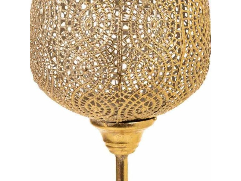 Поставка за свещ Alexandra House Living Златен Cтъкло Желязо 19 x 93 x 19 cm