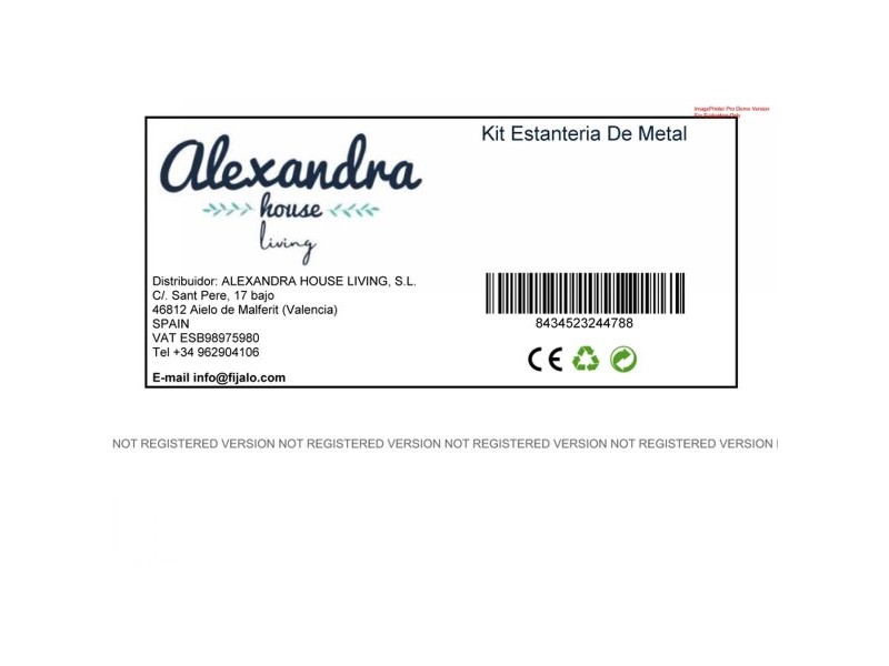 Лавица Alexandra House Living Зелен Желязо 47 x 195 x 76 cm