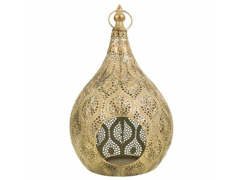 Поставка за свещ Alexandra House Living Златен Cтъкло Желязо 25 x 40 x 26 cm