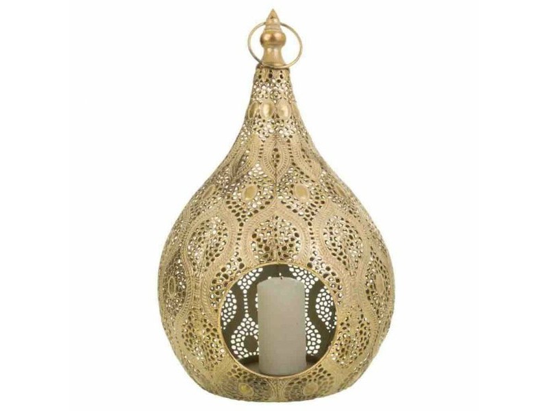 Поставка за свещ Alexandra House Living Златен Cтъкло Желязо 25 x 40 x 26 cm