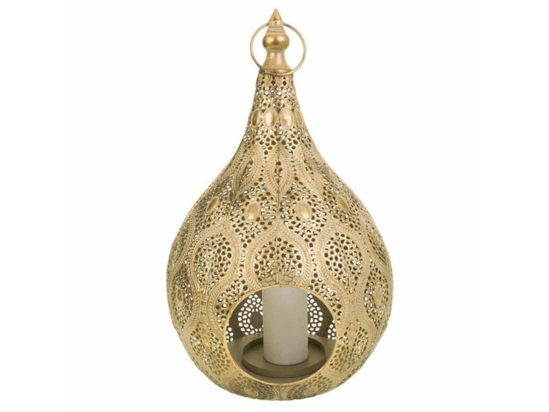 Поставка за свещ Alexandra House Living Златен Cтъкло Желязо 25 x 40 x 26 cm
