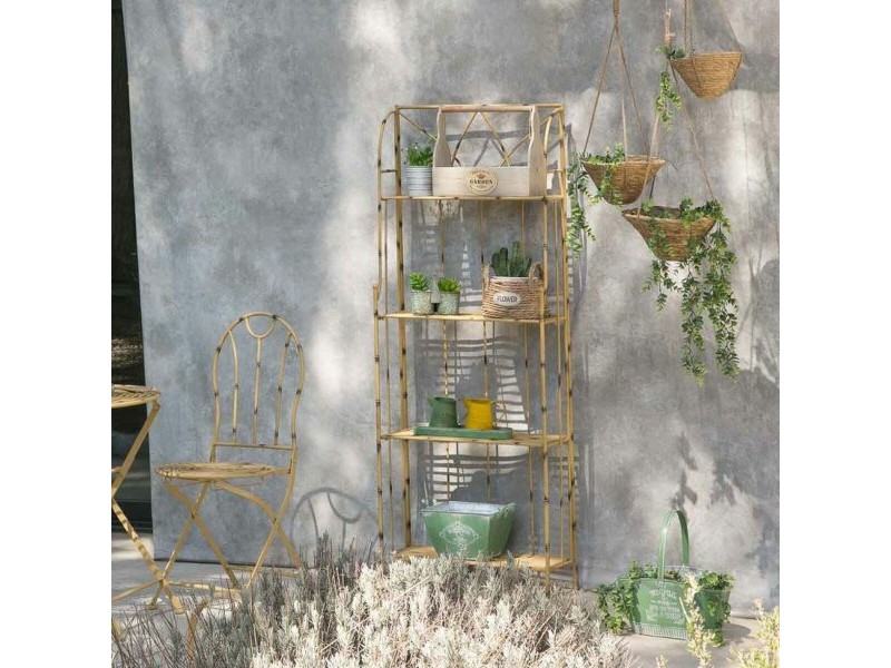 Лавица Alexandra House Living Жълт железен 28 x 160 x 60 cm