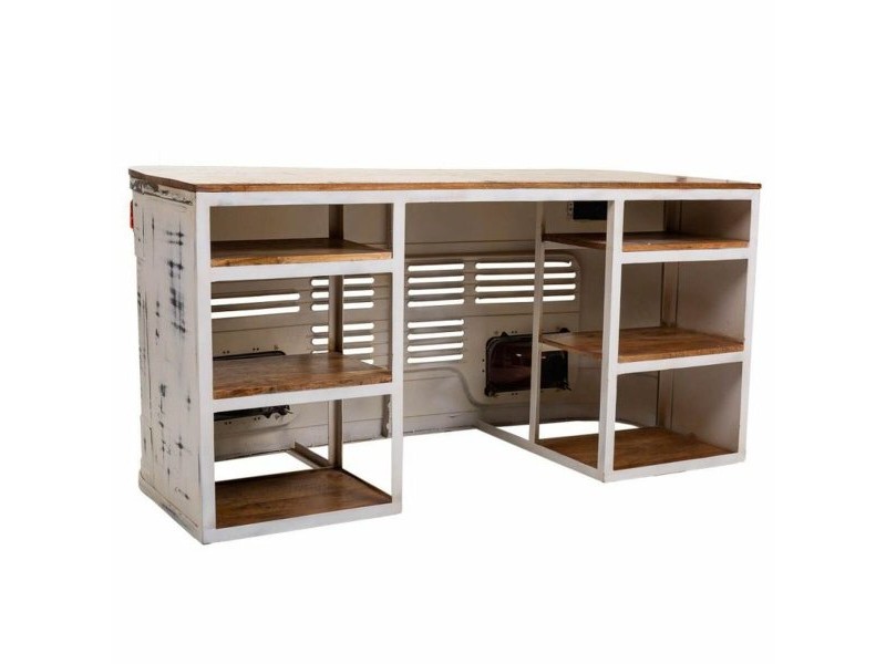 Бюро Alexandra House Living Бял Дървен Желязо 65 x 75 x 155 cm