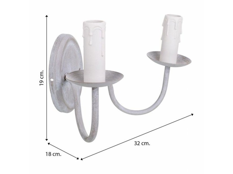 Стенна лампа Alexandra House Living Бял Сив 220-240 V 19 x 18 x 32 cm