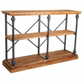 Рафтове Alexandra House Living Кафяв Черен Сив Желязо Cмърч 35 x 79 x 120 cm