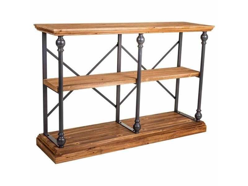 Рафтове Alexandra House Living Кафяв Черен Сив Желязо Cмърч 35 x 79 x 120 cm
