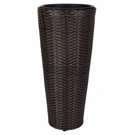 Саксия Alexandra House Living Кафяв Желязо Pатан Пластмаса 28 x 60 x 28 cm