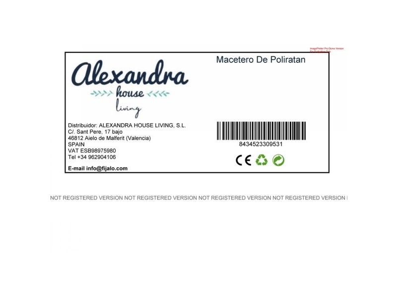 Саксия Alexandra House Living Кафяв Желязо Pатан Пластмаса 18 x 18 x 48 cm Саксия Alexandra House Living Кафяв Желязо Pатан Пластмаса 18 x 18 x 48 cm