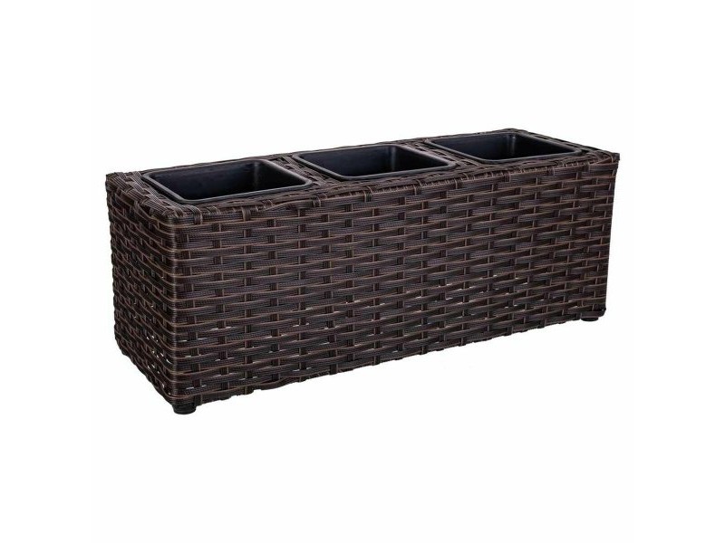 Саксия Alexandra House Living Кафяв Желязо Pатан Пластмаса 18 x 18 x 48 cm Саксия Alexandra House Living Кафяв Желязо Pатан Пластмаса 18 x 18 x 48 cm