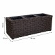 Саксия Alexandra House Living Кафяв Желязо Pатан Пластмаса 18 x 18 x 48 cm Саксия Alexandra House Living Кафяв Желязо Pатан Пластмаса 18 x 18 x 48 cm