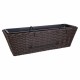 Саксия за парапети Alexandra House Living Кафяв Желязо Pатан Пластмаса 20 x 19 x 61 cm
