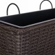 Саксия за парапети Alexandra House Living Кафяв Желязо Pатан Пластмаса 20 x 19 x 61 cm