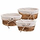 Комплект кошове Alexandra House Living плетена ракита Върбово дърво 30 x 13 x 30 cm 25 x 25 x 11 cm 36 x 15 x 36 cm 3 Части
