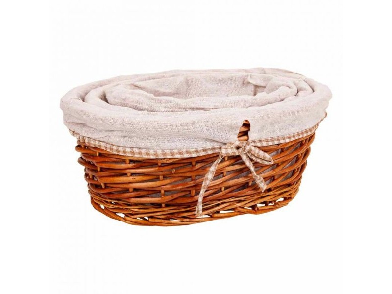 Комплект кошове Alexandra House Living плетена ракита Върбово дърво 26 x 15 x 36 cm 31 x 21 x 13 cm 26 x 17 x 11 cm 3 Части