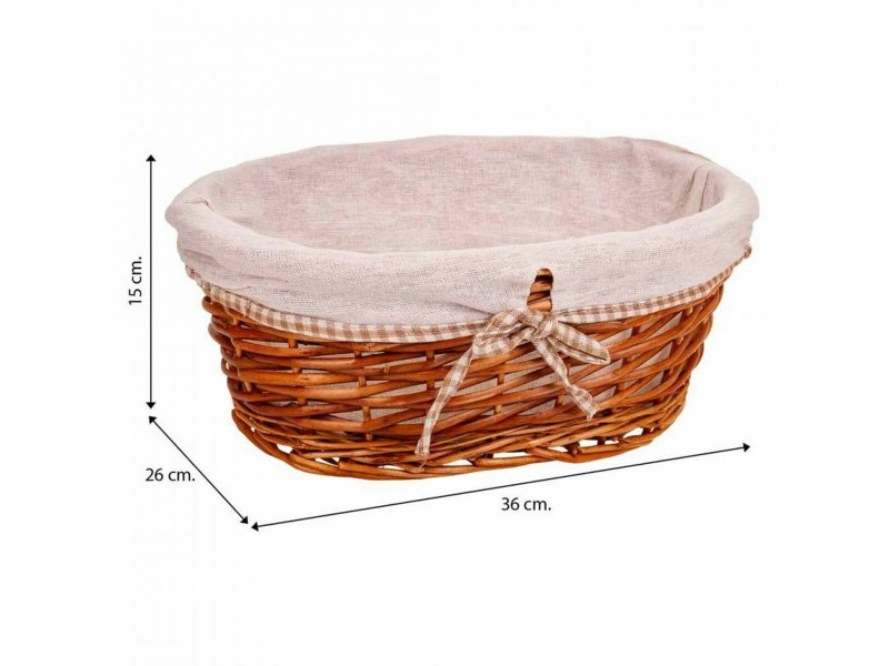 Комплект кошове Alexandra House Living плетена ракита Върбово дърво 26 x 15 x 36 cm 31 x 21 x 13 cm 26 x 17 x 11 cm 3 Части