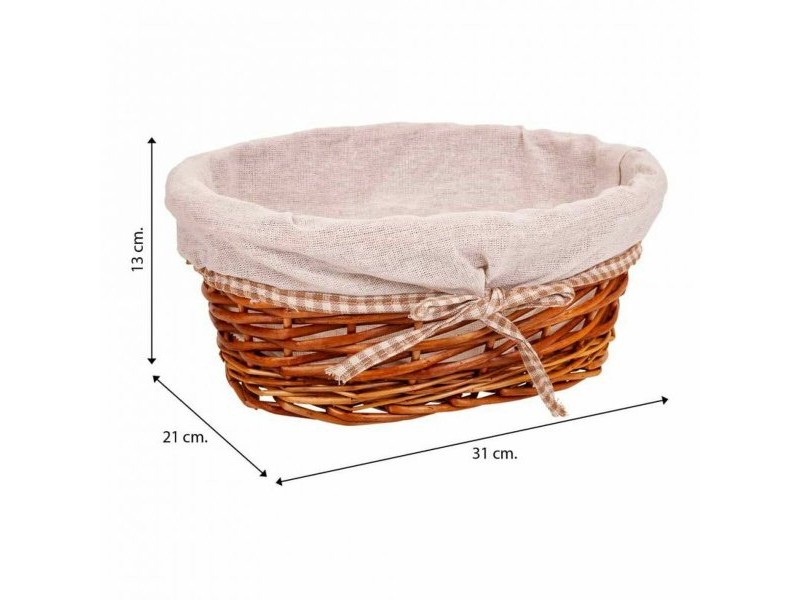 Комплект кошове Alexandra House Living плетена ракита Върбово дърво 26 x 15 x 36 cm 31 x 21 x 13 cm 26 x 17 x 11 cm 3 Части
