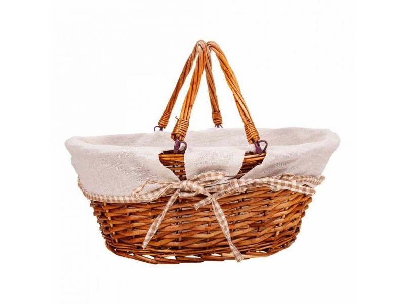 Кошница за Пикник Alexandra House Living плетена ракита Върбово дърво 40 x 32 x 17 cm