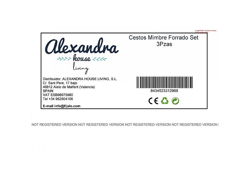 Комплект кошове Alexandra House Living плетена ракита Върбово дърво 31 x 17 x 41 cm 36 x 27 x 15 cm 31 x 22 x 14 cm 3 Части