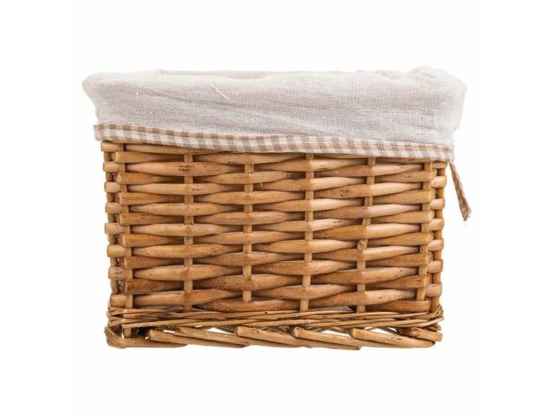 Комплект кошове Alexandra House Living плетена ракита Върбово дърво 25 x 17 x 48 cm 42 x 20,5 x 15 cm 35 x 16 x 14 cm 3 Части