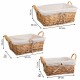 Комплект кошове Alexandra House Living плетена ракита Върбово дърво 29 x 20 x 12 cm 30 x 16 x 42 cm 34 x 16 x 14 cm 3 Части