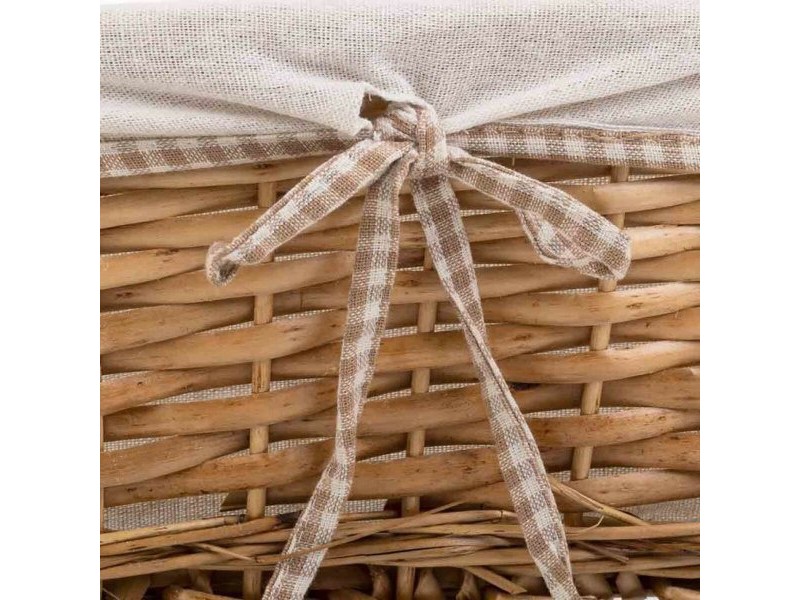 Комплект кошове Alexandra House Living плетена ракита Върбово дърво 29 x 20 x 12 cm 30 x 16 x 42 cm 34 x 16 x 14 cm 3 Части