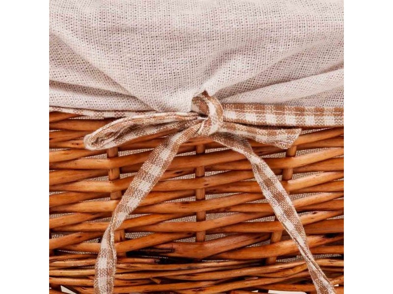 Комплект кошове Alexandra House Living плетена ракита Върбово дърво 38 x 29 x 14 cm 34 x 16 x 44 cm 31,5 x 23,5 x 12 cm 3 Части
