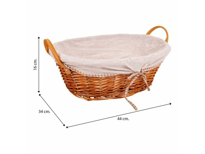Комплект кошове Alexandra House Living плетена ракита Върбово дърво 38 x 29 x 14 cm 34 x 16 x 44 cm 31,5 x 23,5 x 12 cm 3 Части
