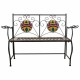 Пейка Alexandra House Living Черен Желязо Плочка 50 x 88 x 110 cm Пейка Alexandra House Living Черен Желязо Плочка 50 x 88 x 110 cm