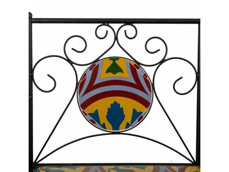Пейка Alexandra House Living Черен Желязо Плочка 50 x 88 x 110 cm Пейка Alexandra House Living Черен Желязо Плочка 50 x 88 x 110 cm