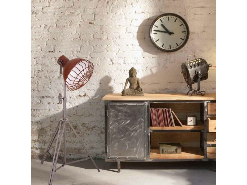 Лампион Alexandra House Living Сив Оранжев 36 x 127 x 36 cm