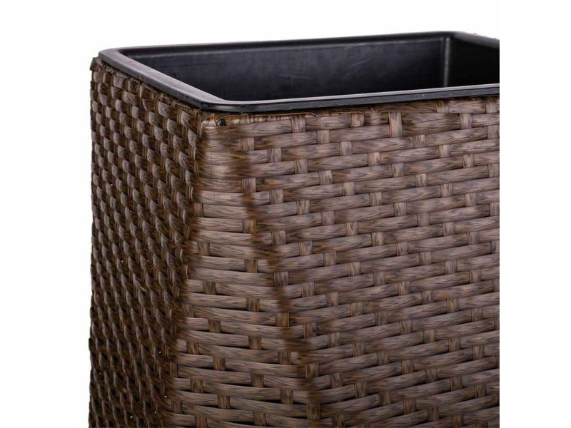 Саксия Alexandra House Living Тъмно сив Желязо Pатан Пластмаса 31 x 56 x 31 cm