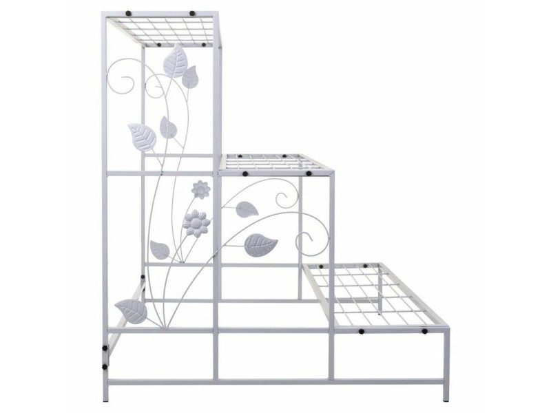 Поставка за Саксия Alexandra House Living Бял Желязо 66 x 74 x 80 cm Поставка за Саксия Alexandra House Living Бял Желязо 66 x 74 x 80 cm