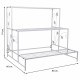 Поставка за Саксия Alexandra House Living Бял Желязо 66 x 74 x 80 cm Поставка за Саксия Alexandra House Living Бял Желязо 66 x 74 x 80 cm