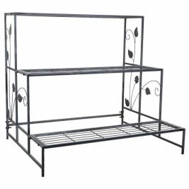 Поставка за Саксия Alexandra House Living Сив Желязо 66 x 74 x 80 cm