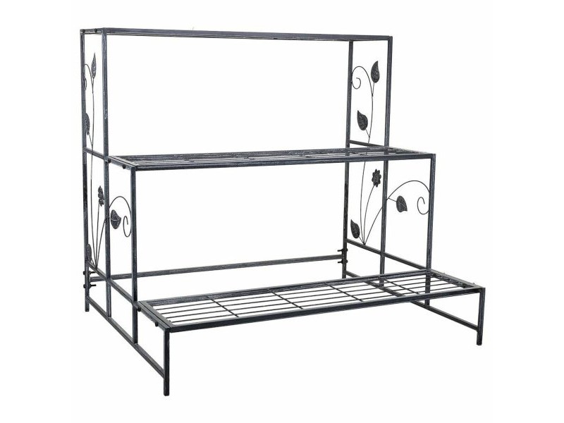 Поставка за Саксия Alexandra House Living Сив Желязо 66 x 74 x 80 cm