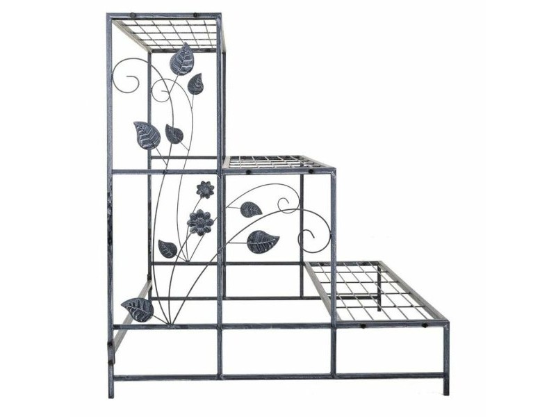 Поставка за Саксия Alexandra House Living Сив Желязо 66 x 74 x 80 cm