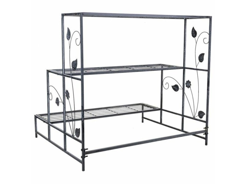 Поставка за Саксия Alexandra House Living Сив Желязо 66 x 74 x 80 cm