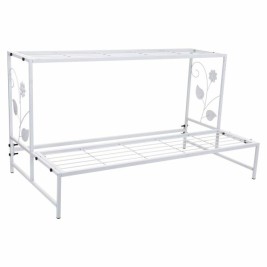 Поставка за Саксия Alexandra House Living Бял Желязо 44 x 44 x 80 cm