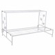 Поставка за Саксия Alexandra House Living Бял Желязо 44 x 44 x 80 cm